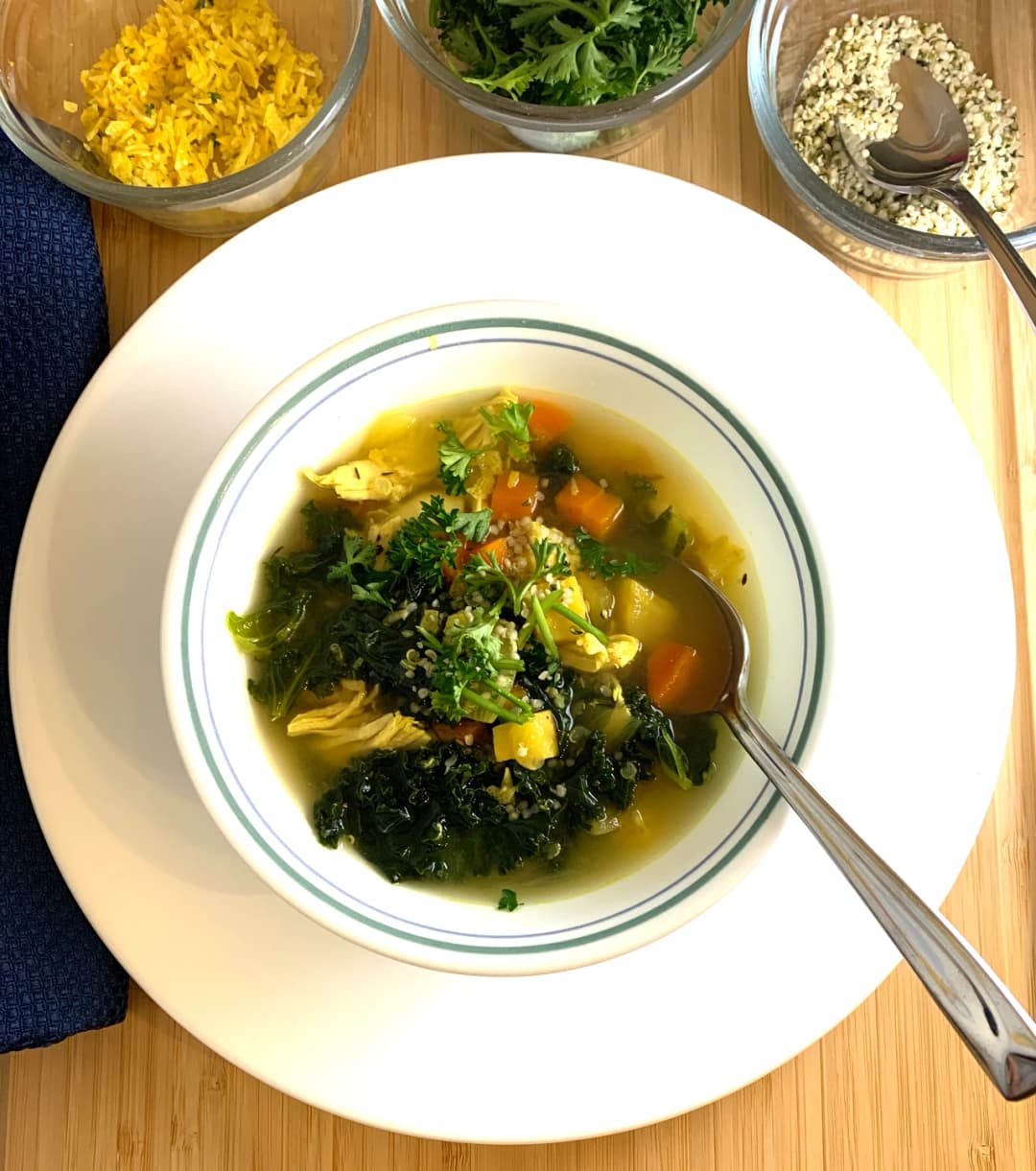 Chicken, Quinoa and Kale Soup