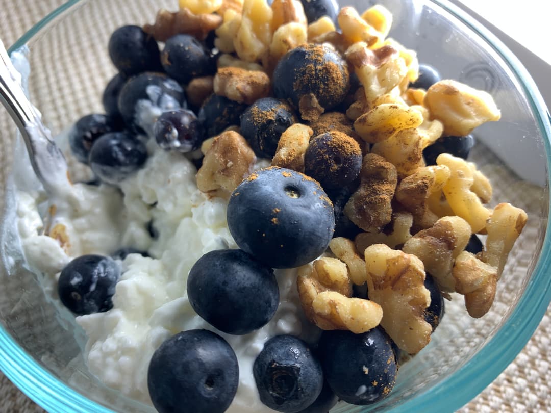 Blueberry Cottage Cheese Bowl
