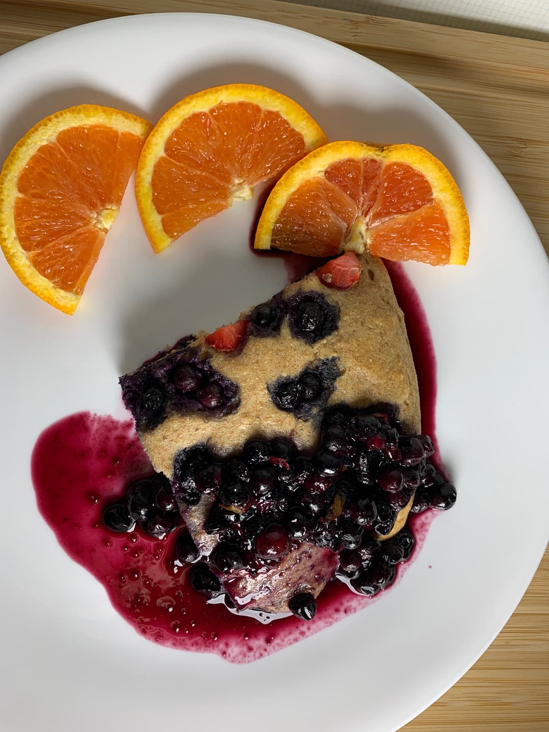 Sheet Pan Blueberry Pancakes with Roasted Blueberry Compote