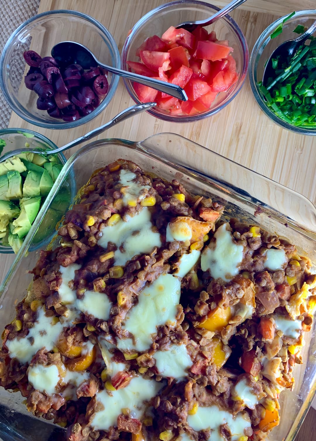 Lentil-Walnut Taco Casserole