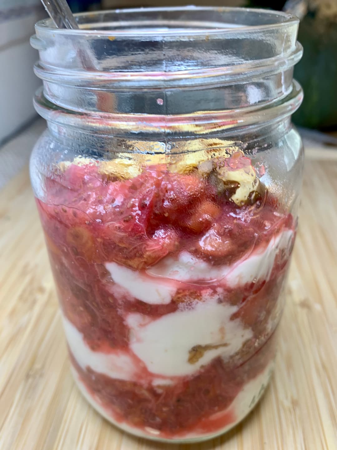 Cherry Rhubarb Chia Jam Yogurt Parfaits