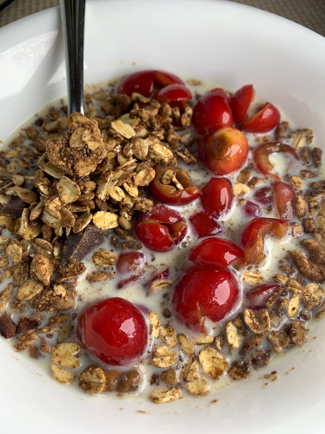 Chocolate Protein Granola with Peanut Butter